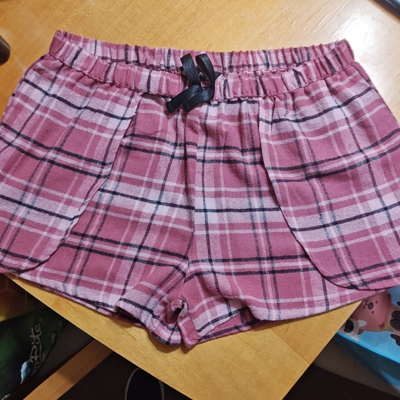 Delia's Pink Plaid Top with Black Ribbon Detail - Picture 2 of 3